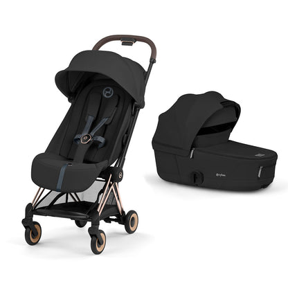 CYBEX Coya Comfort Compact Stroller - Sepia Black/Rose Gold