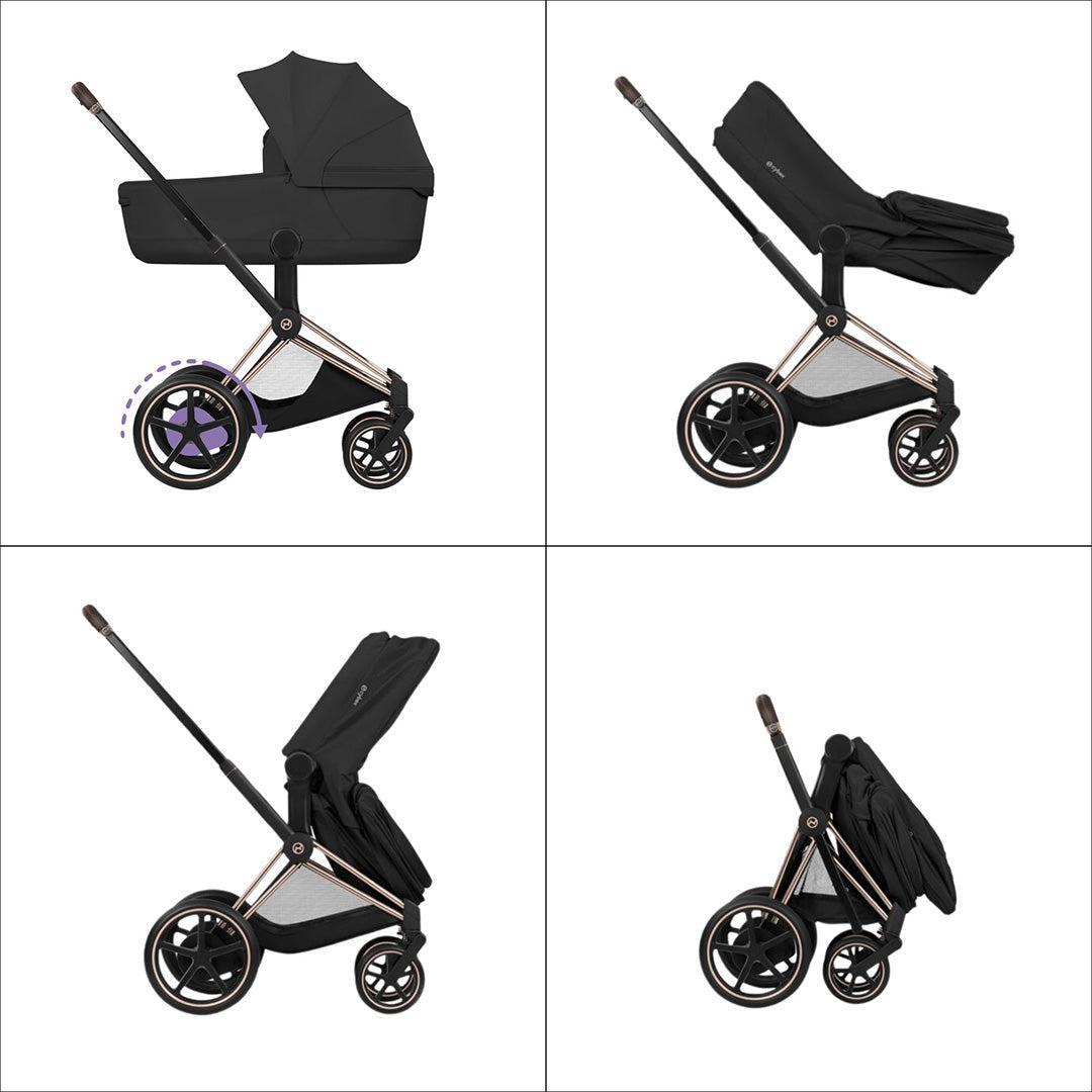 CYBEX e-PRIAM Fold Cot Ultimate Travel System Bundle - Style