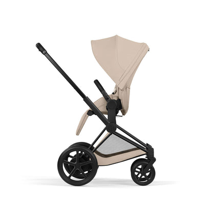 CYBEX e-PRIAM Pushchair & Fold Cot - Comfort - Cozy Beige/Black
