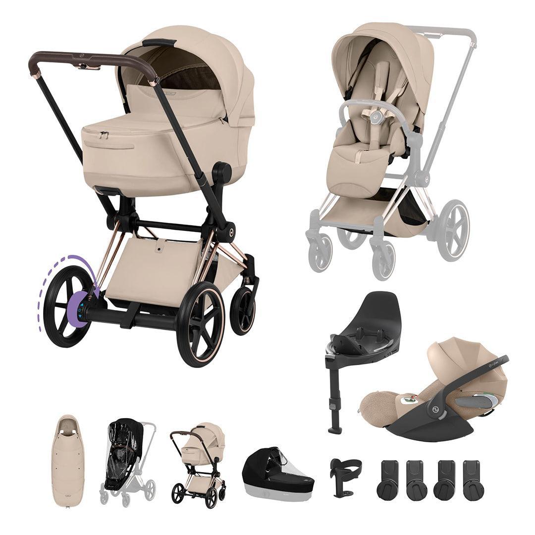 CYBEX e-PRIAM Fold Cot Ultimate Travel System Bundle - Style