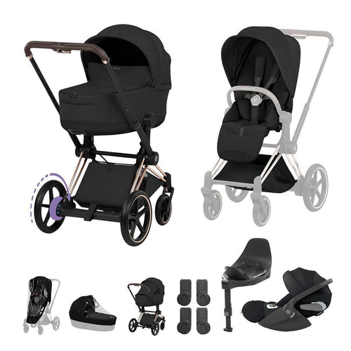 CYBEX e-PRIAM Fold Cot Travel System Bundle - Style
