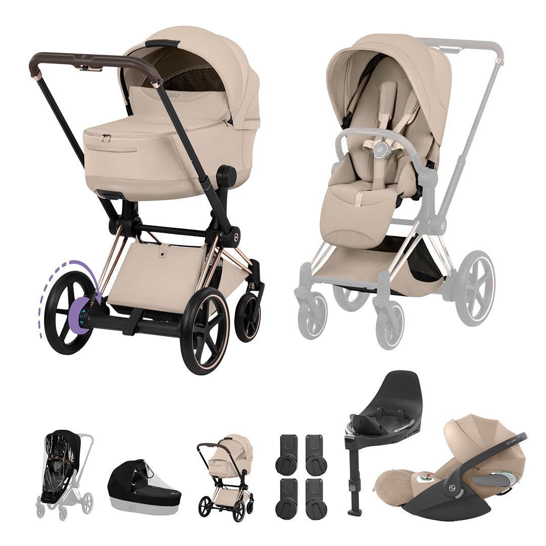 CYBEX e-PRIAM Fold Cot Travel System Bundle - Style
