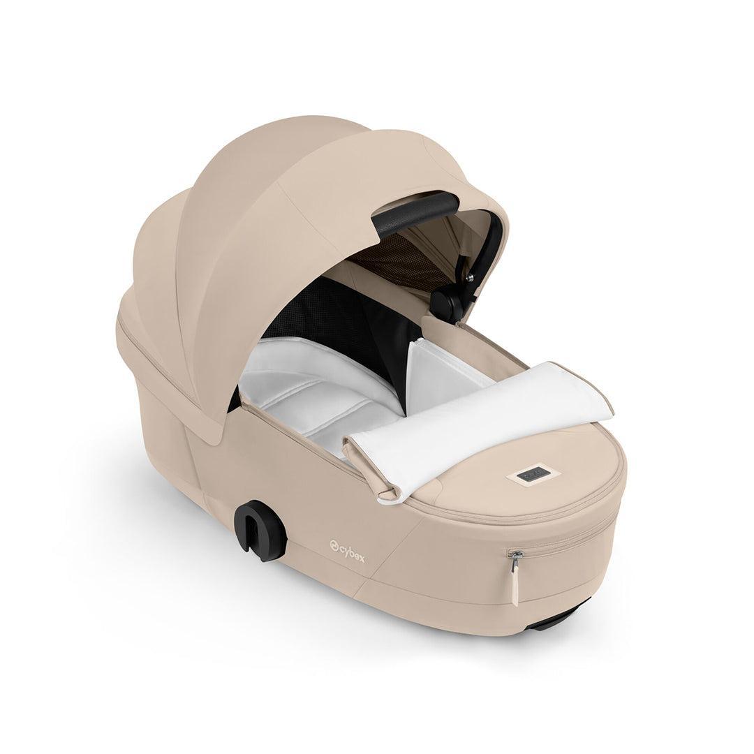 CYBEX Mios Comfort Pushchair & Foldable Carrycot - Cozy Beige/Black