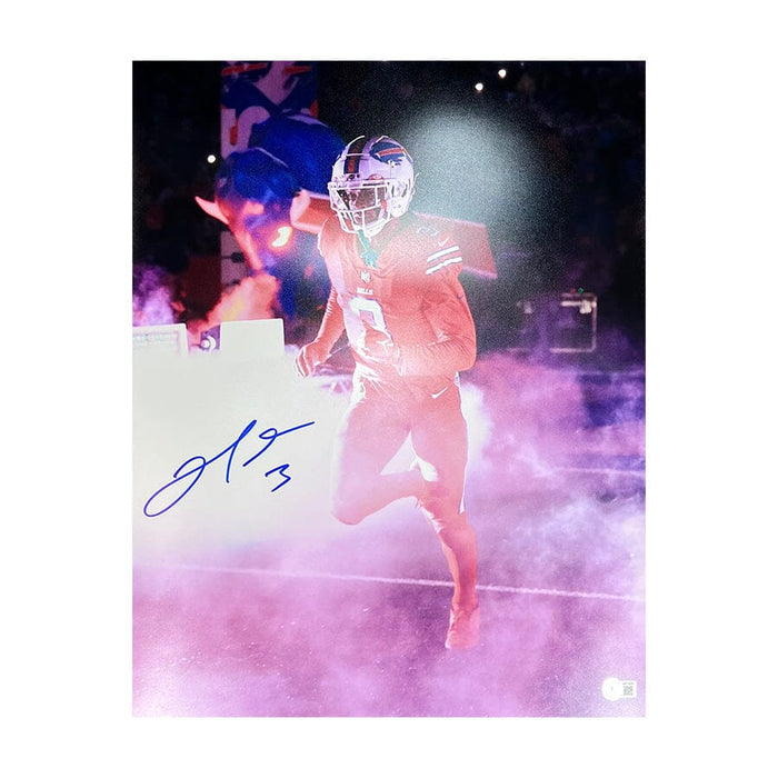 Damar Hamlin Signed Smoke Entrance 16x20 Photo Signed Photos TSE Buffalo