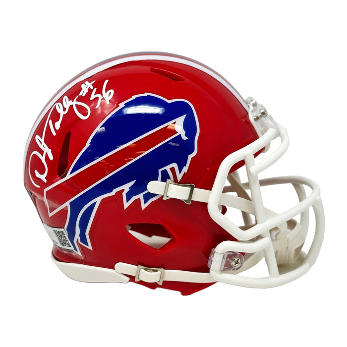Darryl Talley Signed Buffalo Bills Red TB Speed Mini Helmet Signed Mini Helmets TSE Buffalo