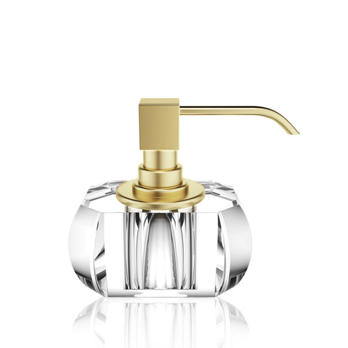 decor walther | KRISTALL collection | soap dispenser | clear + gold matte (24 carat)
