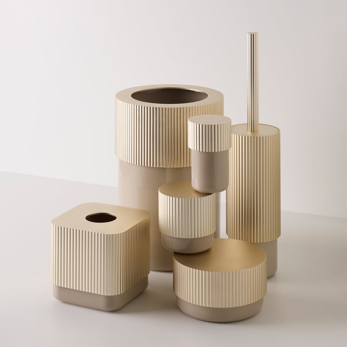 decor walther | OF.LINE series | waste bin | champagne + dune