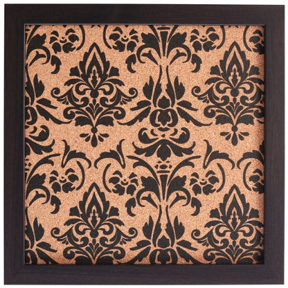 Decorative Fleur de Lis Cork Bulletin – Essentials Brazilian Walnut