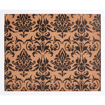 Decorative Fleur de Lis Cork Bulletin – Essentials Satin White