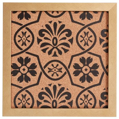 Decorative Floral Cork Bulletin – Essentials Distressed Gold