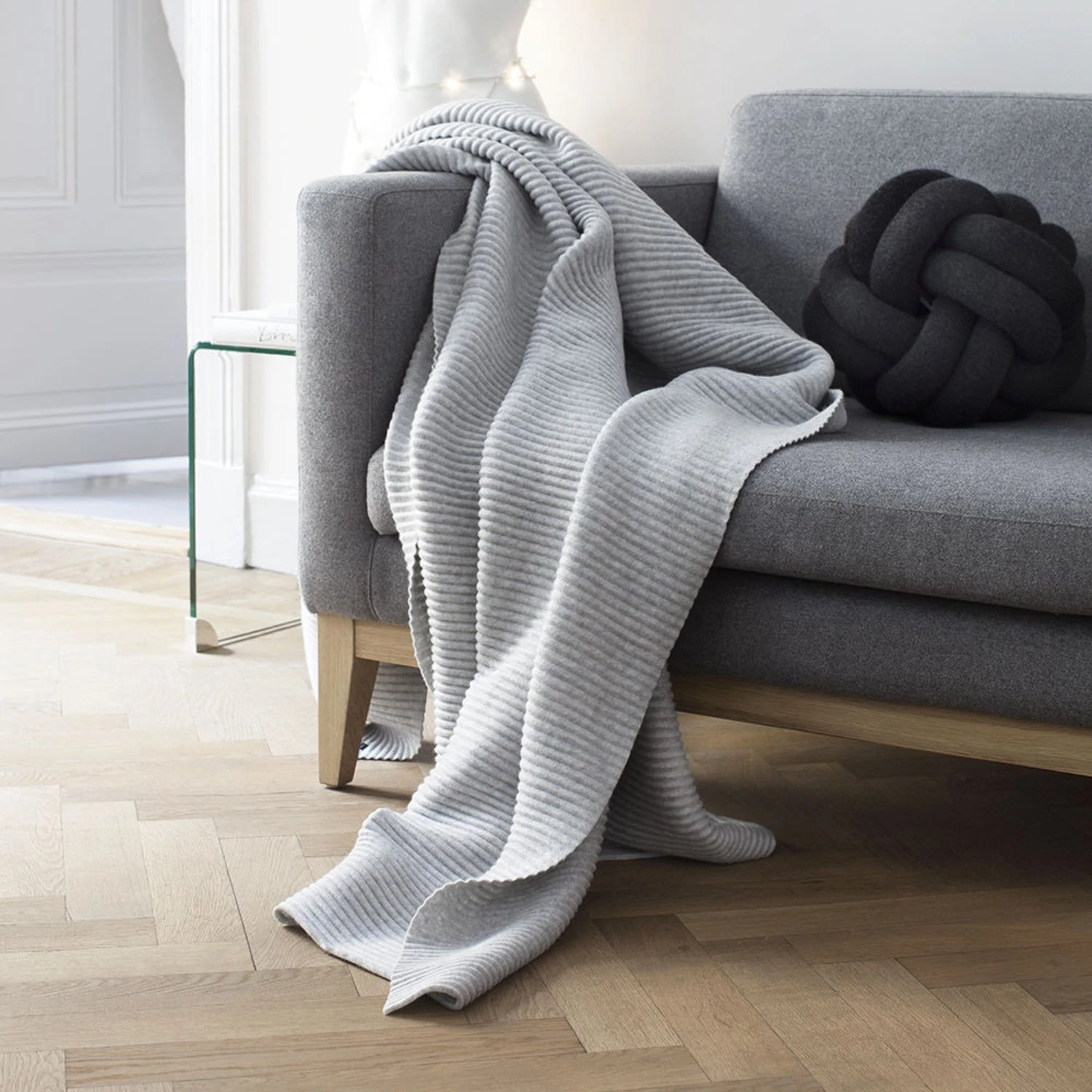 design house stockholm | knot cushion | forest green