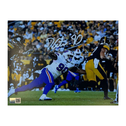 Dewayne Carter Signed Tackling Justin Fields Photo Signed Photos TSE Buffalo