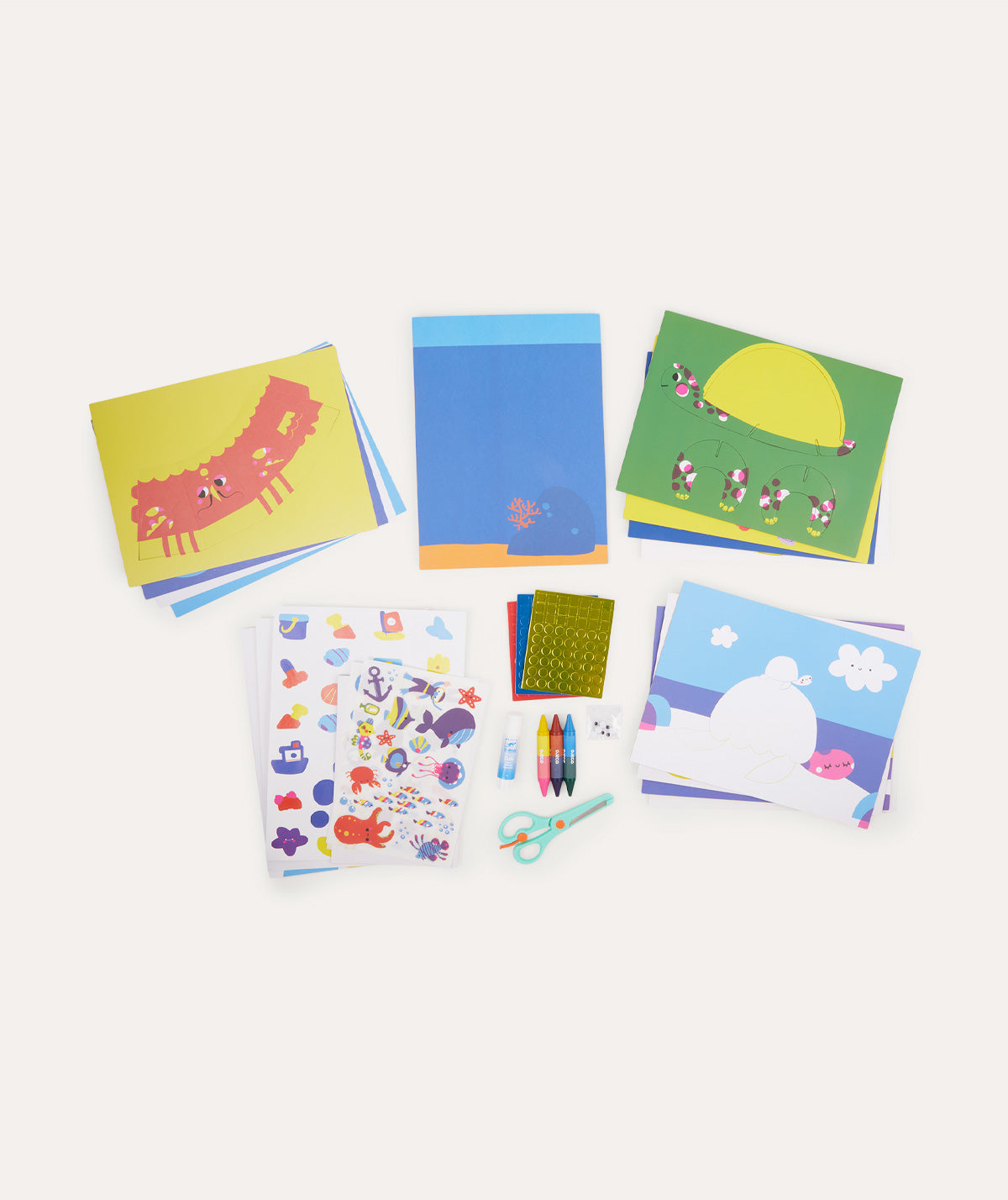 Djeco 6 Crafts Activity Pack Seaside Delights