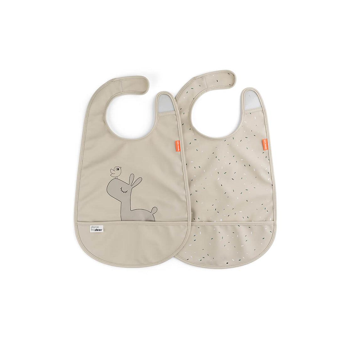 Done by Deer Velcro Bibs - Lalee - Sand - 2 Pack