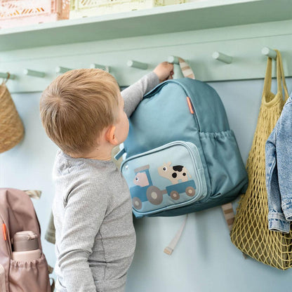 Done by Deer Kids Backpack - Tiny Farm Blue