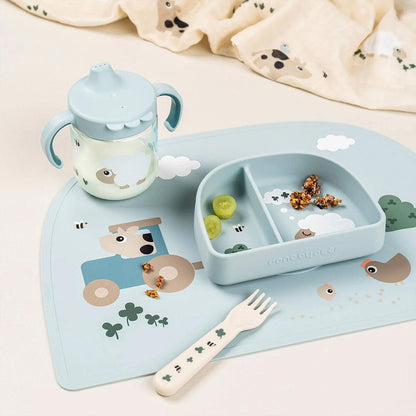Done by Deer Learning Spout Cup - Tiny Farm Blue