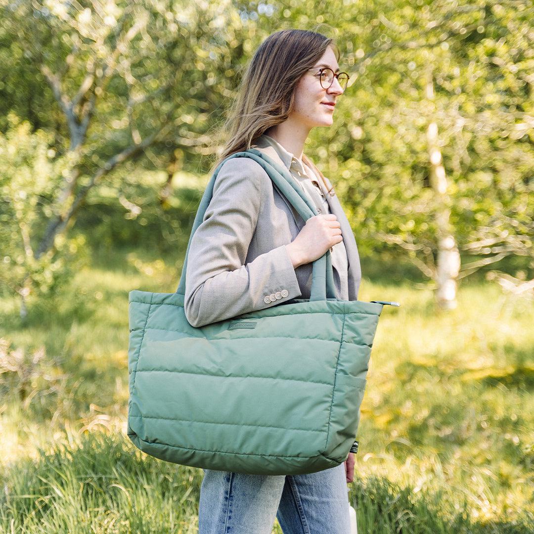 Done by Deer Quilted Changing Tote Bag - Green