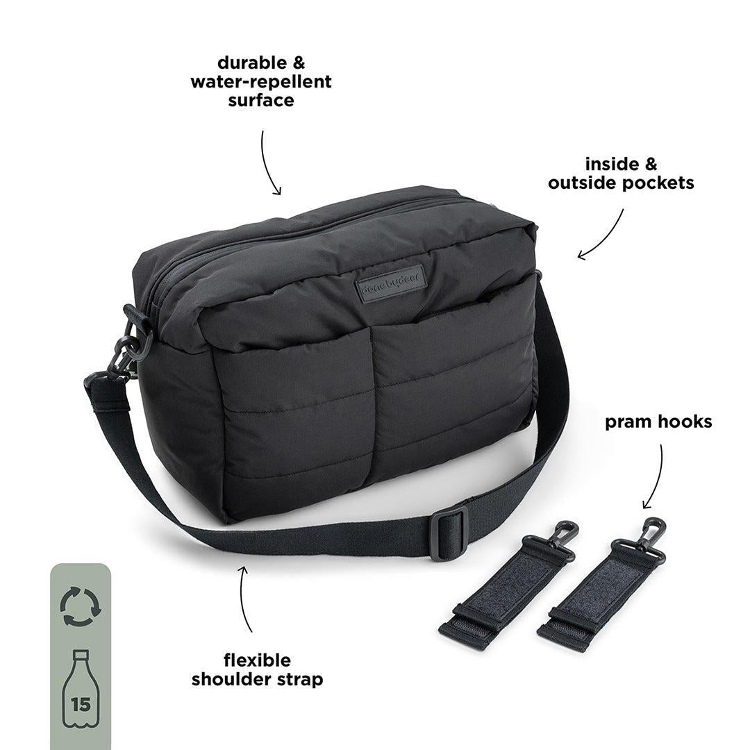 Done by Deer Quilted Stroller Bag - Black