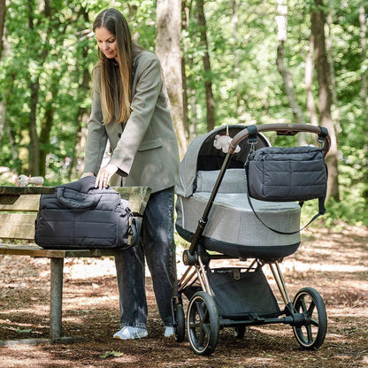 Done by Deer Quilted Stroller Bag - Black