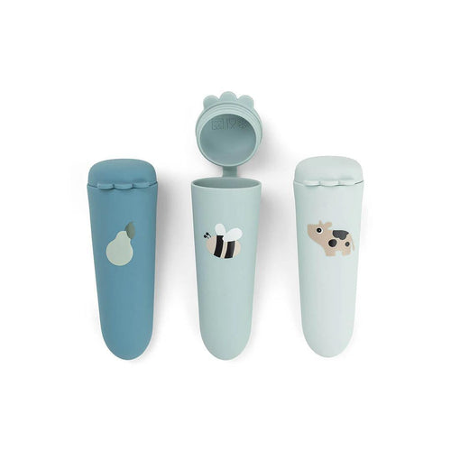 Done by Deer Silicone Ice Pops 3 Pack - Tiny Farm Blue