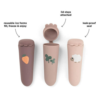 Done by Deer Silicone Ice Pops 3 Pack - Tiny Farm Powder