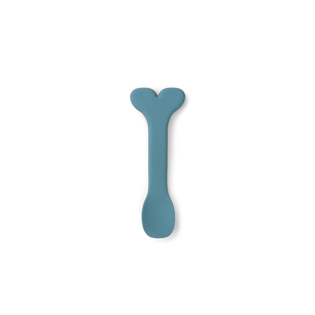 Done by Deer Silicone Stick & Stay Bowl + Baby Spoon  - Blue - Wally