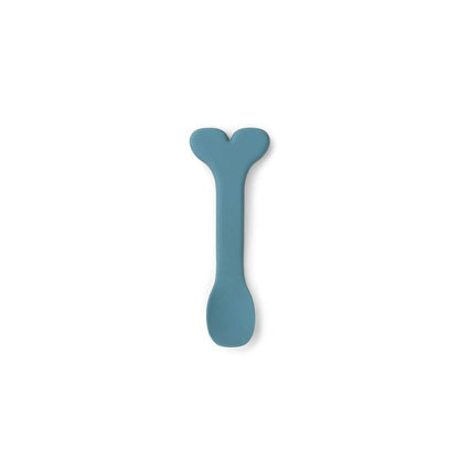 Done by Deer Silicone Stick & Stay Bowl + Baby Spoon  - Blue - Wally