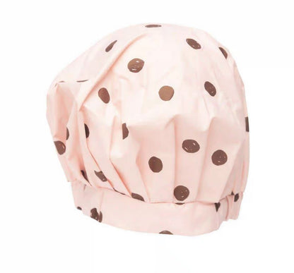 Blush Dot Luxury Shower Cap