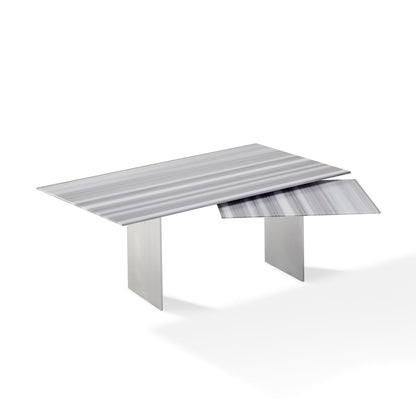 draenert | atlas table | extendable + pivotable | dreaming green stone 160/230x92cm