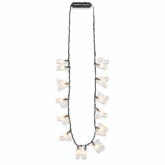 "Happy New Year" Light-Up Necklace - 36" Festive Wearable Accessory