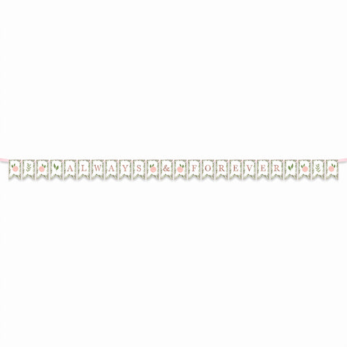 "Always & Forever" Floral Pennant Banner for Weddings
