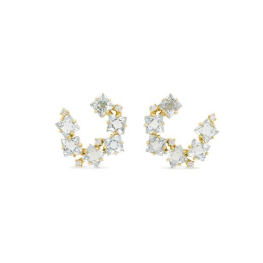 Ariel Sideways Spiral Hoops
