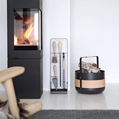 eldvarm | emma fire shovel + brush | classique beech - DC