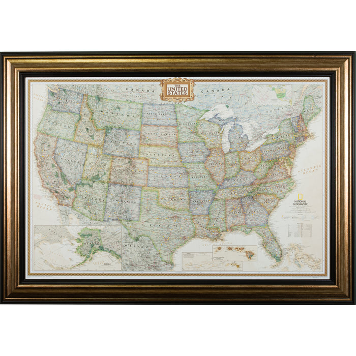 Executive United States Push Pin Map – Sonora Canyon Copper