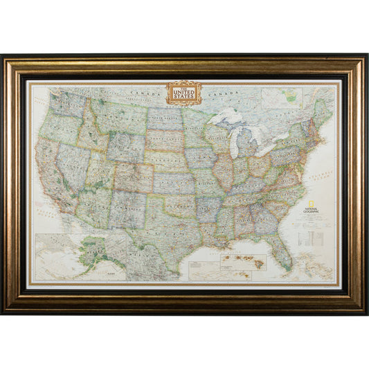 Executive United States Push Pin Map – Sonora Canyon Copper
