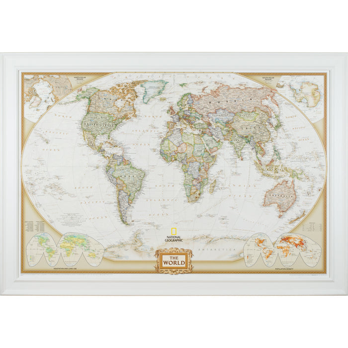 Executive World Push Pin Map – Revival White