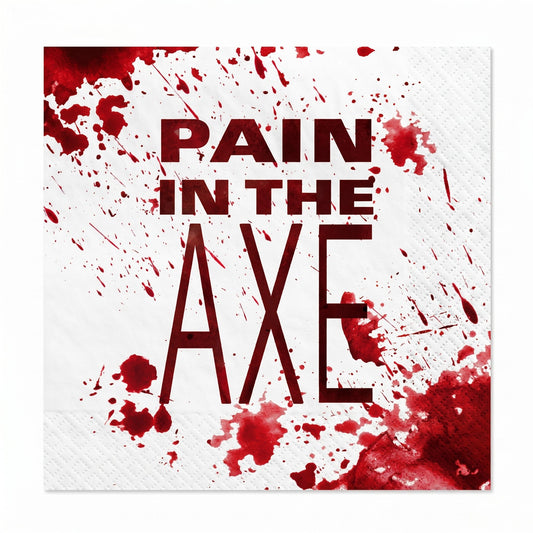 "Get Axed" Halloween Beverage Napkins - 5 In. X 5 In.