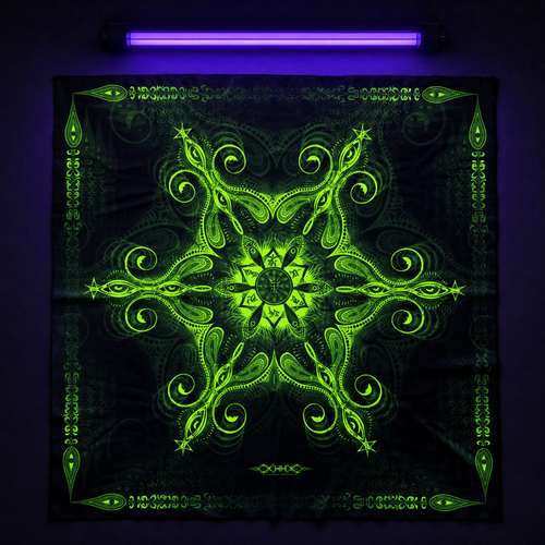Vajra Guru Mandala — lime UV lifestyle hero