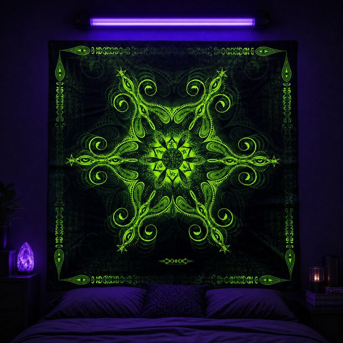 Vajra Guru Mandala — lime UV lifestyle front