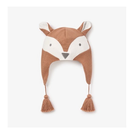 Rust Fox Aviator Knit Baby Hat