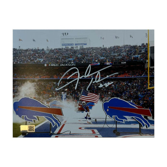Fred Jackson Signed American Flag Entrance Photo Signed Photos TSE Buffalo