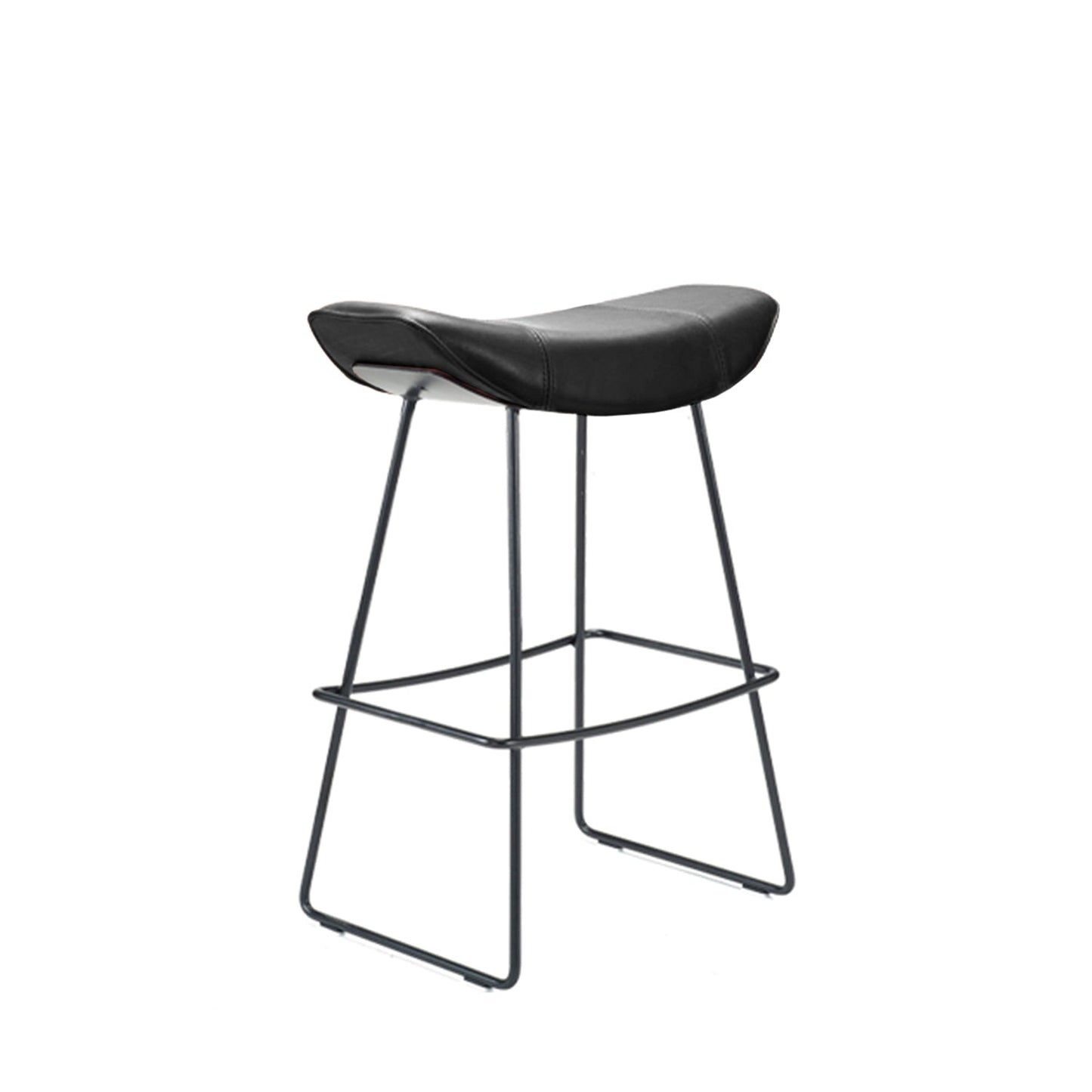 freifrau | kya kitchen stool 63cm | muscat cacao leather + steel bronze glaze wire frame - DC