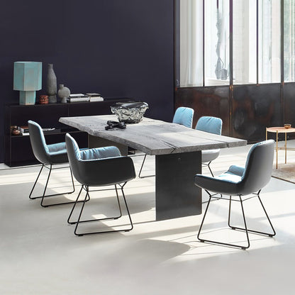 freifrau | leya armchair low | wire frame | avalon 0045 + sahara plaza leather ~ DC