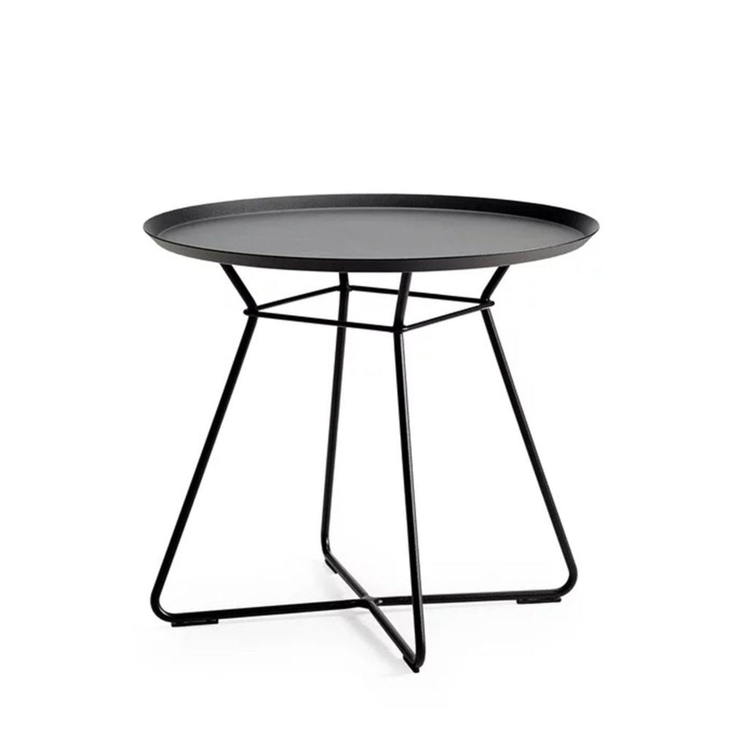 freifrau | leya coffee table with leather inlay | large | black