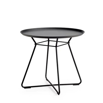 freifrau | leya coffee table with leather inlay | large | black