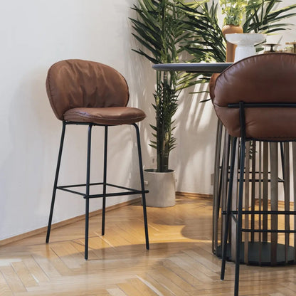 freifrau | marie barstool 82cm | steel frame deep black| sahara ebony 60009