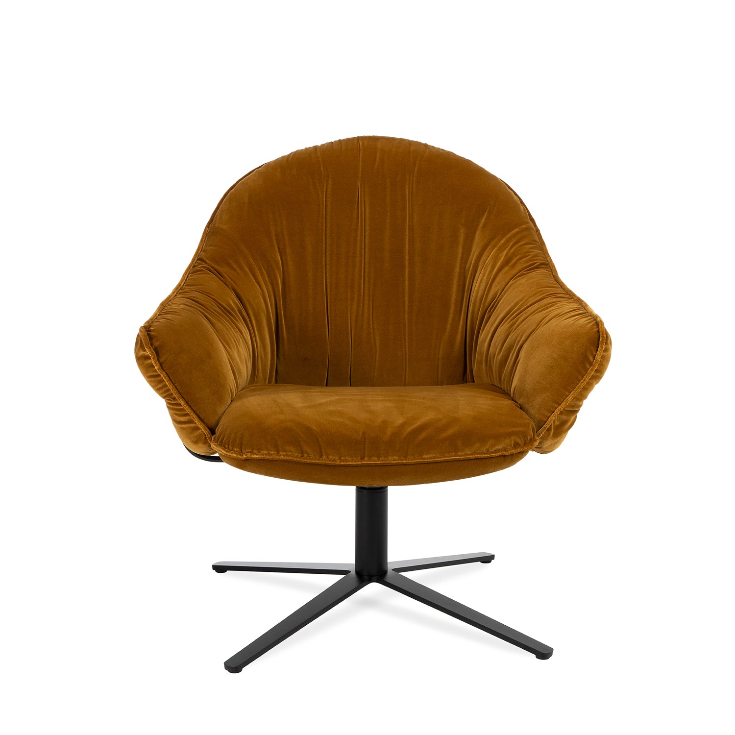 freifrau | marie lounge chair | x-base with rocker + tilting mechanism | adora jade leather + bronze frame