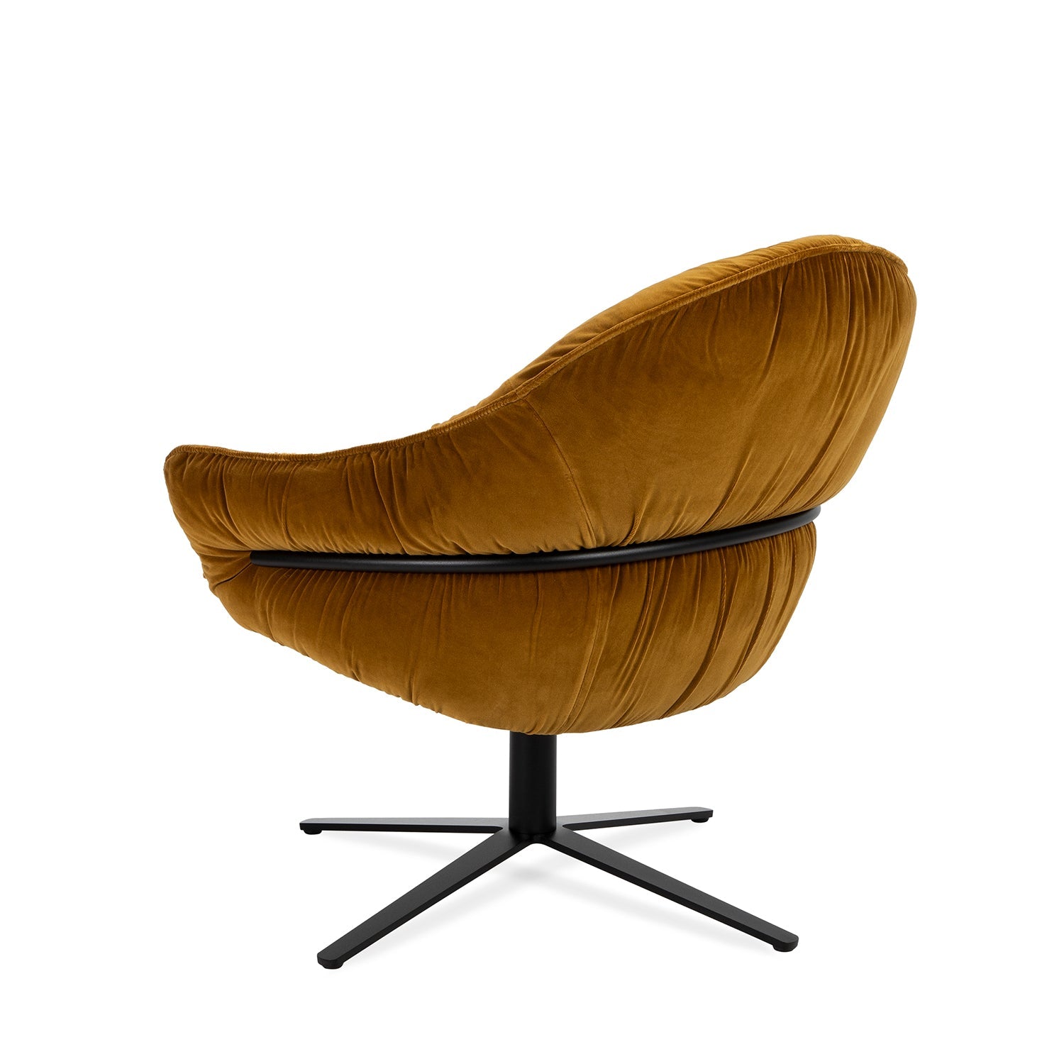 freifrau | marie lounge chair | x-base with rocker + tilting mechanism | adora jade leather + bronze frame