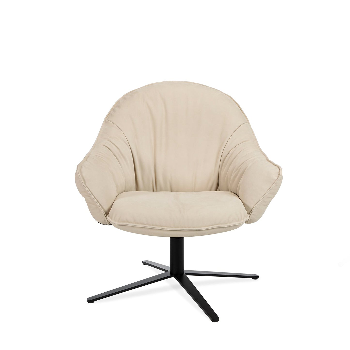freifrau | marie lounge chair | x-base with rocker + tilting mechanism | adora jade leather + bronze frame