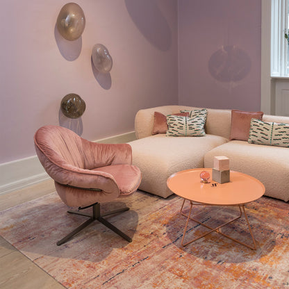 freifrau | marie lounge chair | x-base with rocker + tilting mechanism | adora jade leather + bronze frame
